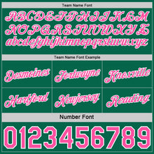 Load image into Gallery viewer, Custom Reversible Kelly Green Pink-White Double Side Star Sublimation Basketball Suit Jersey