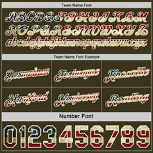 Load image into Gallery viewer, Custom Reversible Olive Vintage USA Flag-Cream Double Side Star Sublimation Basketball Suit Jersey