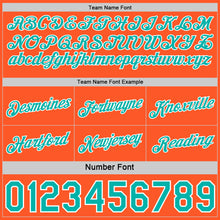 Load image into Gallery viewer, Custom Reversible Orange Aqua-White Double Side Star Sublimation Basketball Suit Jersey