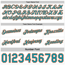 Загрузить изображение в средство просмотра галереи, Custom Reversible Teal Orange-White Double Side Star Sublimation Basketball Suit Jersey