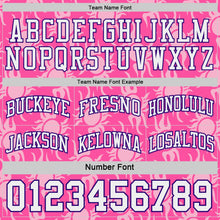 Laden Sie das Bild in den Galerie-Viewer, Custom Purple White-Pink Side Panel Stripe Sun Flame Reversible Double Side Sublimation Basketball Set Jersey