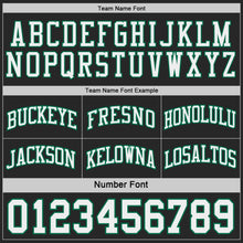 Laden Sie das Bild in den Galerie-Viewer, Custom Black White-Kelly Green Side Panel Geometric Chevron Reversible Double Side Sublimation Basketball Set Jersey