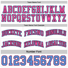 Laden Sie das Bild in den Galerie-Viewer, Custom Black Pink-Light Blue Side Panel Geometric Chevron Reversible Double Side Sublimation Basketball Set Jersey