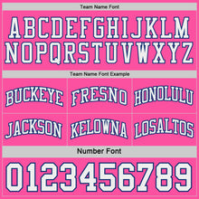 Charger l'image dans la galerie, Custom Royal White-Pink Side Panel Geometric Chevron Reversible Double Side Sublimation Basketball Set Jersey