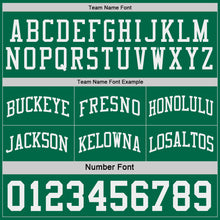 Charger l'image dans la galerie, Custom Kelly Green-White Side Panel Geometric Chevron Reversible Double Side Sublimation Basketball Set Jersey