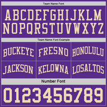 Load image into Gallery viewer, Custom Purple-Cream Side Panel Geometric Chevron Reversible Double Side Sublimation Basketball Set Jersey