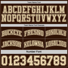 Charger l'image dans la galerie, Custom Brown-Cream Side Panel Geometric Chevron Reversible Double Side Sublimation Basketball Set Jersey