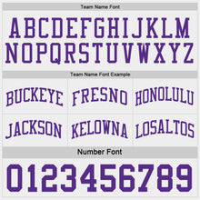 Load image into Gallery viewer, Custom Purple-White Side Panel Geometric Chevron Reversible Double Side Sublimation Basketball Set Jersey