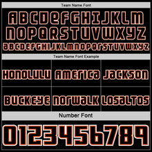 Загрузить изображение в средство просмотра галереи, Custom Black White-Orange Side Panel Stripe Geometric V-Cut Color Block Reversible Double Side Sublimation Basketball Set Jersey