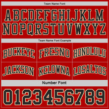 Charger l'image dans la galerie, Custom Red Black-Cream Camo Side Panel Stripe Reversible Double Side Sublimation Basketball Set Jersey