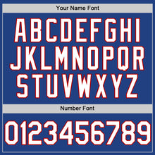 Charger l'image dans la galerie, Custom Royal White-Red Authentic Throwback Baseball Jersey