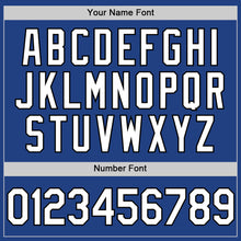 Charger l'image dans la galerie, Custom Royal White-Black Authentic Throwback Baseball Jersey