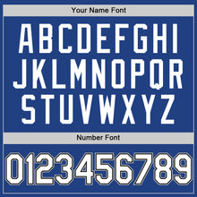 Charger l'image dans la galerie, Custom Royal Black-Gray Authentic Throwback Baseball Jersey