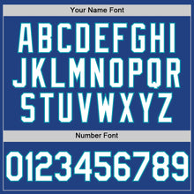 Charger l'image dans la galerie, Custom Royal White-Teal Authentic Throwback Baseball Jersey