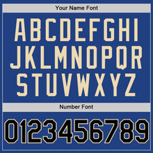 Charger l'image dans la galerie, Custom Royal Black-Cream Authentic Throwback Baseball Jersey