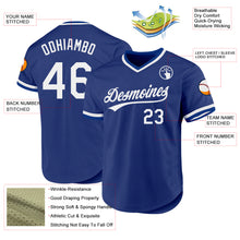 Charger l'image dans la galerie, Custom Royal White Authentic Throwback Baseball Jersey