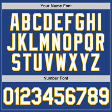 Charger l'image dans la galerie, Custom Royal White-Gold Authentic Throwback Baseball Jersey