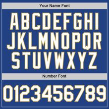 Load image into Gallery viewer, Custom Royal White-Old Gold Mesh Authentic Throwback Baseball Jersey