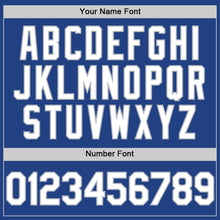 Load image into Gallery viewer, Custom Royal White-Gray Mesh Authentic Throwback Baseball Jersey