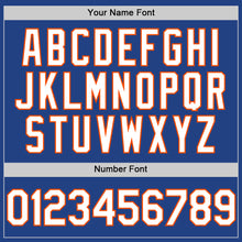 Load image into Gallery viewer, Custom Royal White-Orange Mesh Authentic Throwback Baseball Jersey