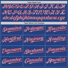Load image into Gallery viewer, Custom Royal Light Blue-Red Mesh Authentic Throwback Baseball Jersey
