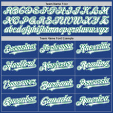 Laden Sie das Bild in den Galerie-Viewer, Custom Royal White-Kelly Green Mesh Authentic Throwback Baseball Jersey