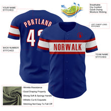 Laden Sie das Bild in den Galerie-Viewer, Custom Royal White-Red Authentic Baseball Jersey