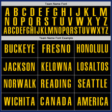 Load image into Gallery viewer, Custom Royal Black-Yellow Authentic Baseball Jersey