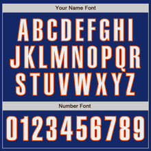 Laden Sie das Bild in den Galerie-Viewer, Custom Royal White-Orange Authentic Baseball Jersey