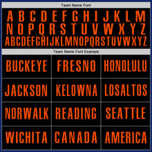 Load image into Gallery viewer, Custom Royal Black-Orange Authentic Baseball Jersey