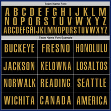Load image into Gallery viewer, Custom Royal Black-Old Gold Authentic Baseball Jersey