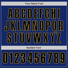 Load image into Gallery viewer, Custom Royal Black-Old Gold Authentic Baseball Jersey