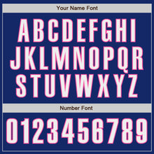 Laden Sie das Bild in den Galerie-Viewer, Custom Royal White-Pink Authentic Baseball Jersey