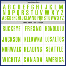 Laden Sie das Bild in den Galerie-Viewer, Custom Royal White-Neon Green Authentic Baseball Jersey