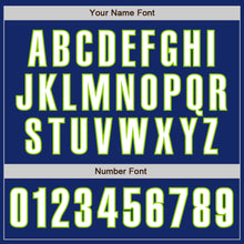 Laden Sie das Bild in den Galerie-Viewer, Custom Royal White-Neon Green Authentic Baseball Jersey