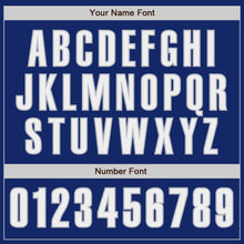 Laden Sie das Bild in den Galerie-Viewer, Custom Royal White-Gray Authentic Baseball Jersey