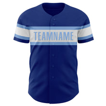 Charger l'image dans la galerie, Custom Royal White-Light Blue Authentic Baseball Jersey