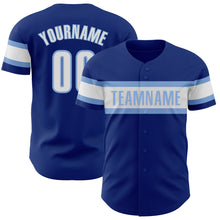 Charger l'image dans la galerie, Custom Royal White-Light Blue Authentic Baseball Jersey