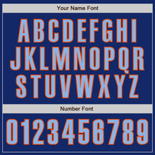 Load image into Gallery viewer, Custom Royal Light Blue-Orange Authentic Baseball Jersey