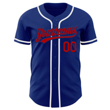 Load image into Gallery viewer, Custom Royal Red-White Authentic Baseball Jersey