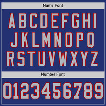 Загрузить изображение в средство просмотра галереи, Custom Royal Gray-Red Mesh Authentic Throwback Football Jersey