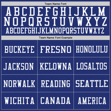 Charger l'image dans la galerie, Custom Royal White Mesh Authentic Throwback Football Jersey