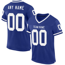 Charger l'image dans la galerie, Custom Royal White Mesh Authentic Throwback Football Jersey