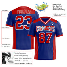 Загрузить изображение в средство просмотра галереи, Custom Royal Red-White Authentic Football Jersey