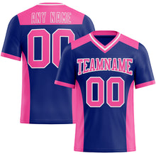 Laden Sie das Bild in den Galerie-Viewer, Custom Royal Pink-White Authentic Football Jersey