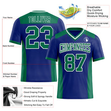 Load image into Gallery viewer, Custom Royal Kelly Green-White Authentic Football Jersey