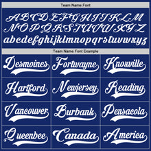 Загрузить изображение в средство просмотра галереи, Custom Royal White-Red Hockey Lace Neck Jersey