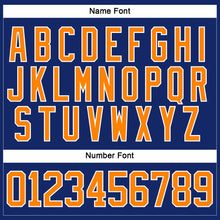 Load image into Gallery viewer, Custom Royal Bay Orange-White Hockey Lace Neck Jersey
