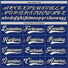 Laden Sie das Bild in den Galerie-Viewer, Custom Royal White-Black Hockey Lace Neck Jersey