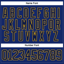 Загрузить изображение в средство просмотра галереи, Custom Royal Navy-Gold Hockey Lace Neck Jersey